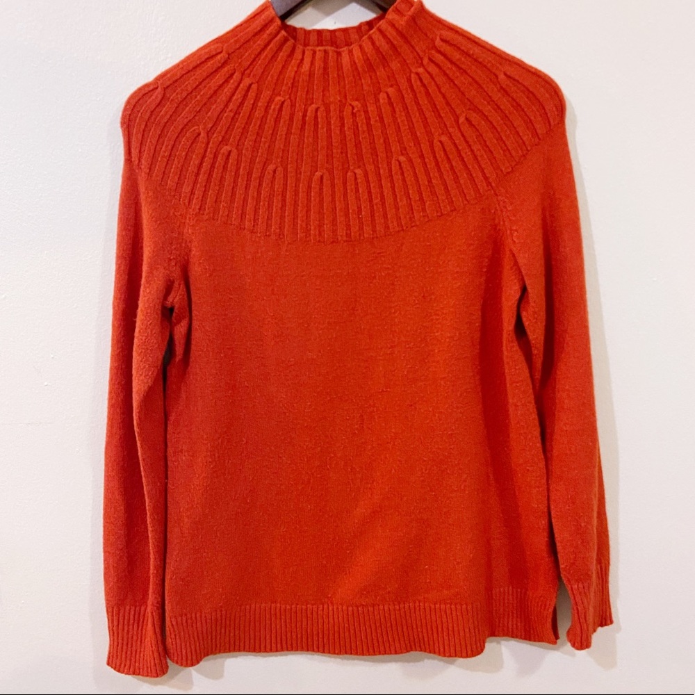 Anthropologie rust orange sweater